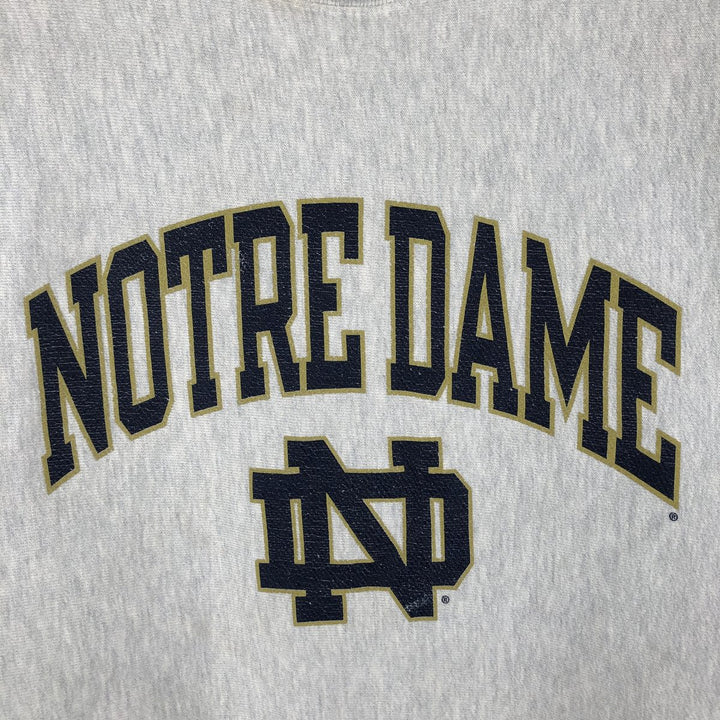 Champion Reverse Weave Notre Dame University Sweatshirt, Men's Size Large unclear gray type Vintage Second Hand