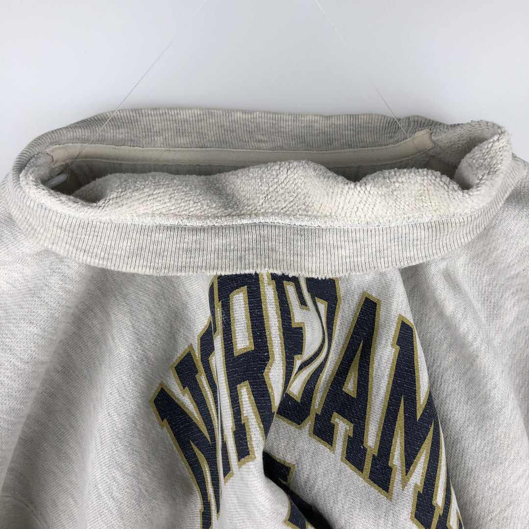 Champion Reverse Weave Notre Dame University Sweatshirt, Men's Size Large unclear gray type Vintage Second Hand