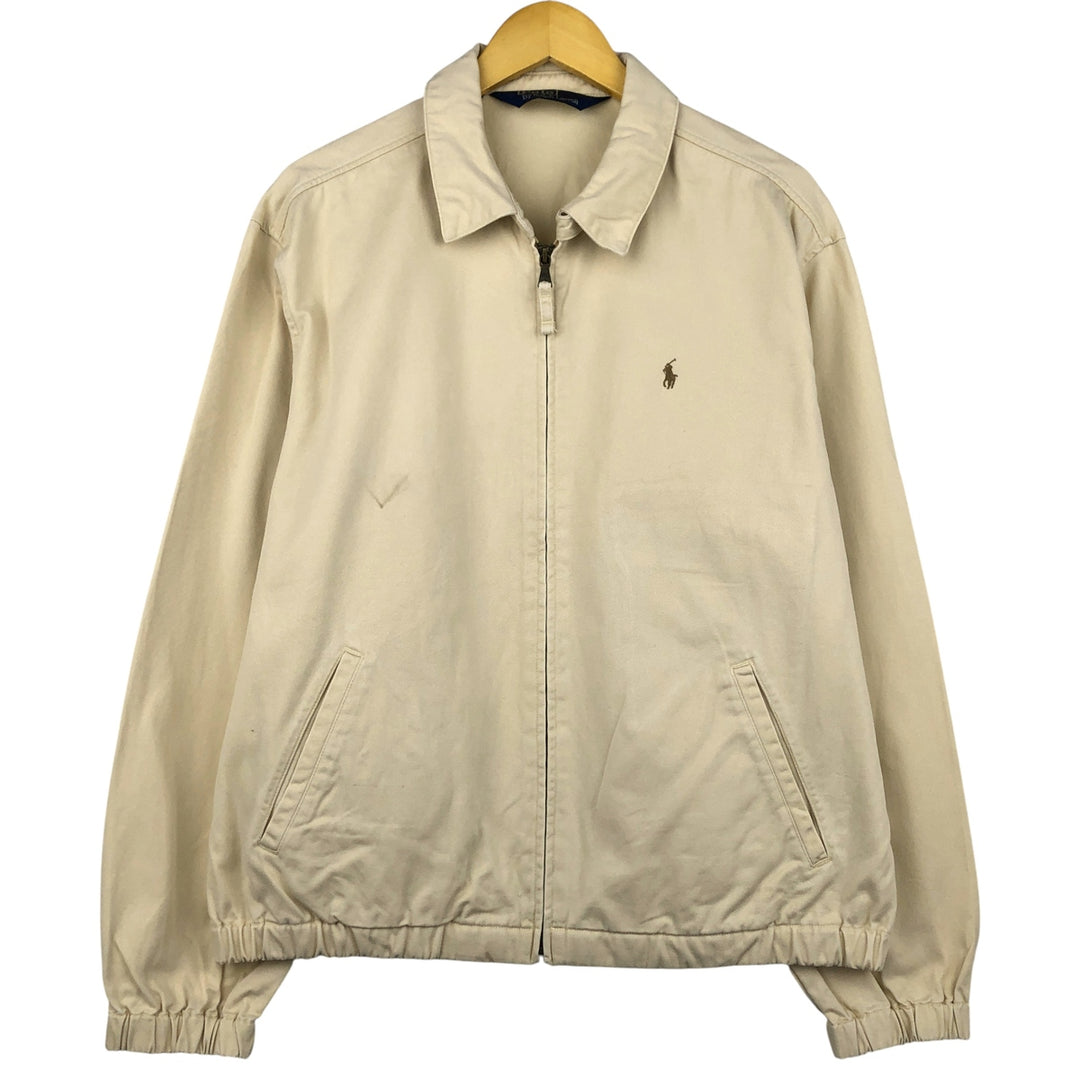 Ralph Lauren POLO by Ralph Lauren Swing Top Sports Jacket Men's L size cotton Beige type Vintage Second Hand