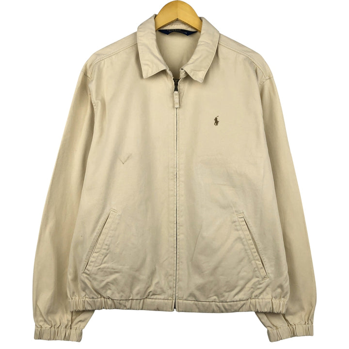 Ralph Lauren POLO by Ralph Lauren Swing Top Sports Jacket Men's L size cotton Beige type Vintage Second Hand