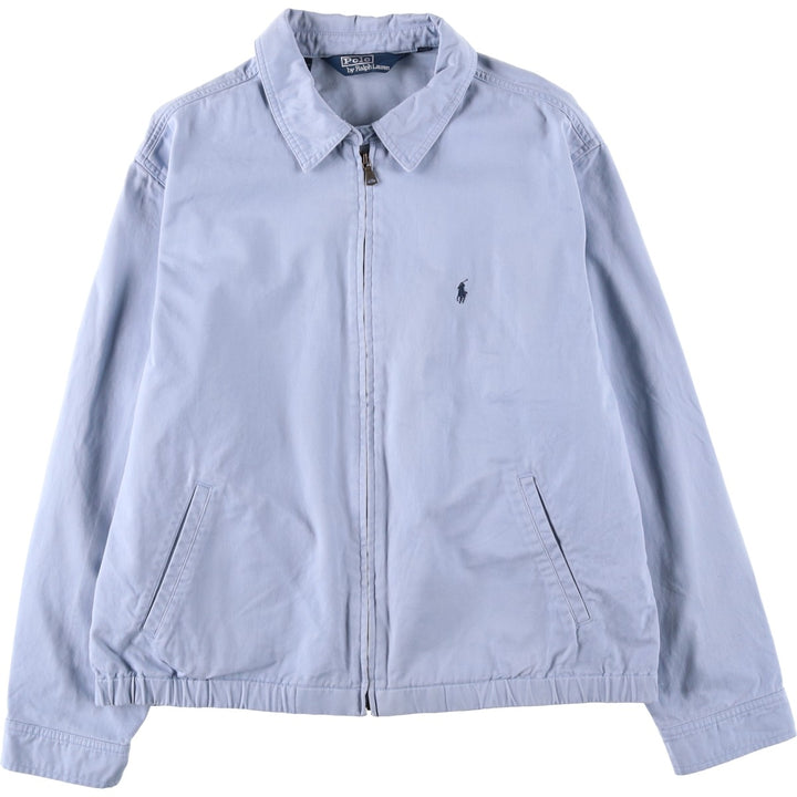 Ralph Lauren POLO by Ralph Lauren Swing Top Sports Jacket Men's L size cotton Blue type light blue Vintage Second Hand
