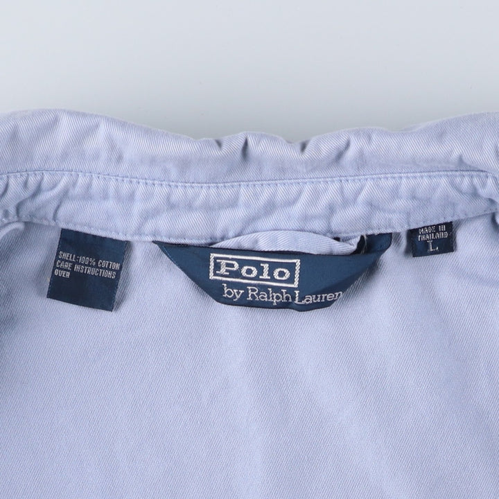 Ralph Lauren POLO by Ralph Lauren Swing Top Sports Jacket Men's L size cotton Blue type light blue Vintage Second Hand