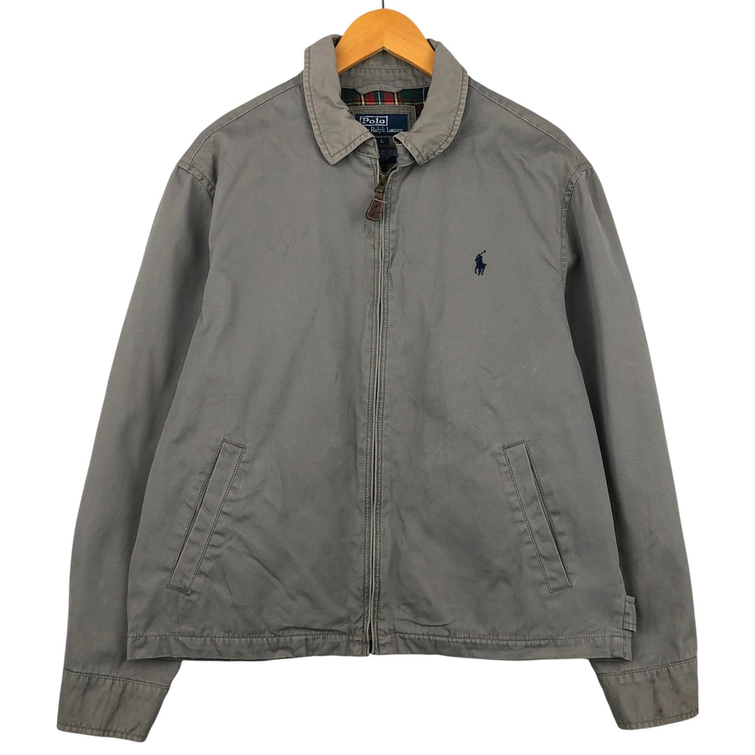 Ralph Lauren POLO by Ralph Lauren Swing Top Sports Jacket Men's L size cotton gray type Vintage Second Hand