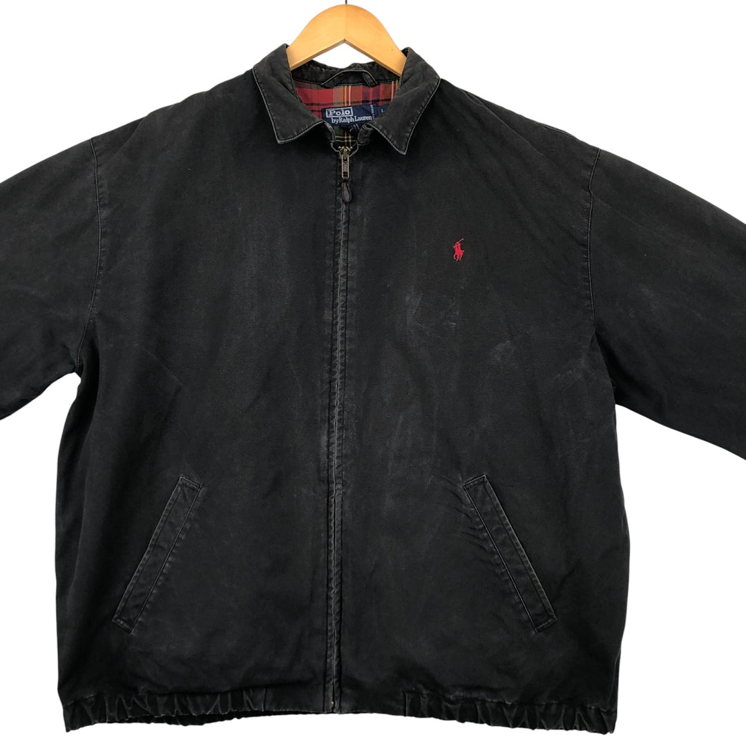 Ralph Lauren POLO by Ralph Lauren Swing Top Sports Jacket Men's L size cotton black type Vintage Second Hand
