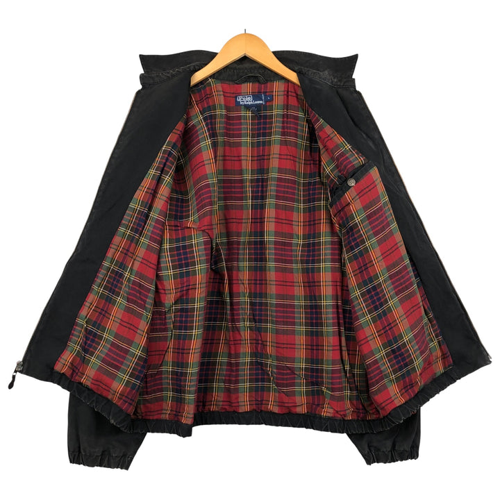 Ralph Lauren POLO by Ralph Lauren Swing Top Sports Jacket Men's L size cotton black type Vintage Second Hand