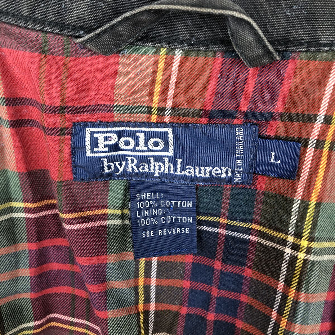 Ralph Lauren POLO by Ralph Lauren Swing Top Sports Jacket Men's L size cotton black type Vintage Second Hand