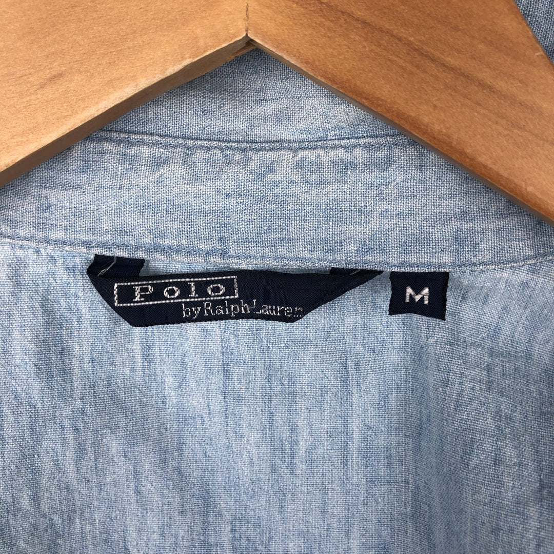 Ralph Lauren POLO by Ralph Lauren Chambray Swing Top Sports Jacket, Men's Size Medium unclear blue type Vintage Second Hand