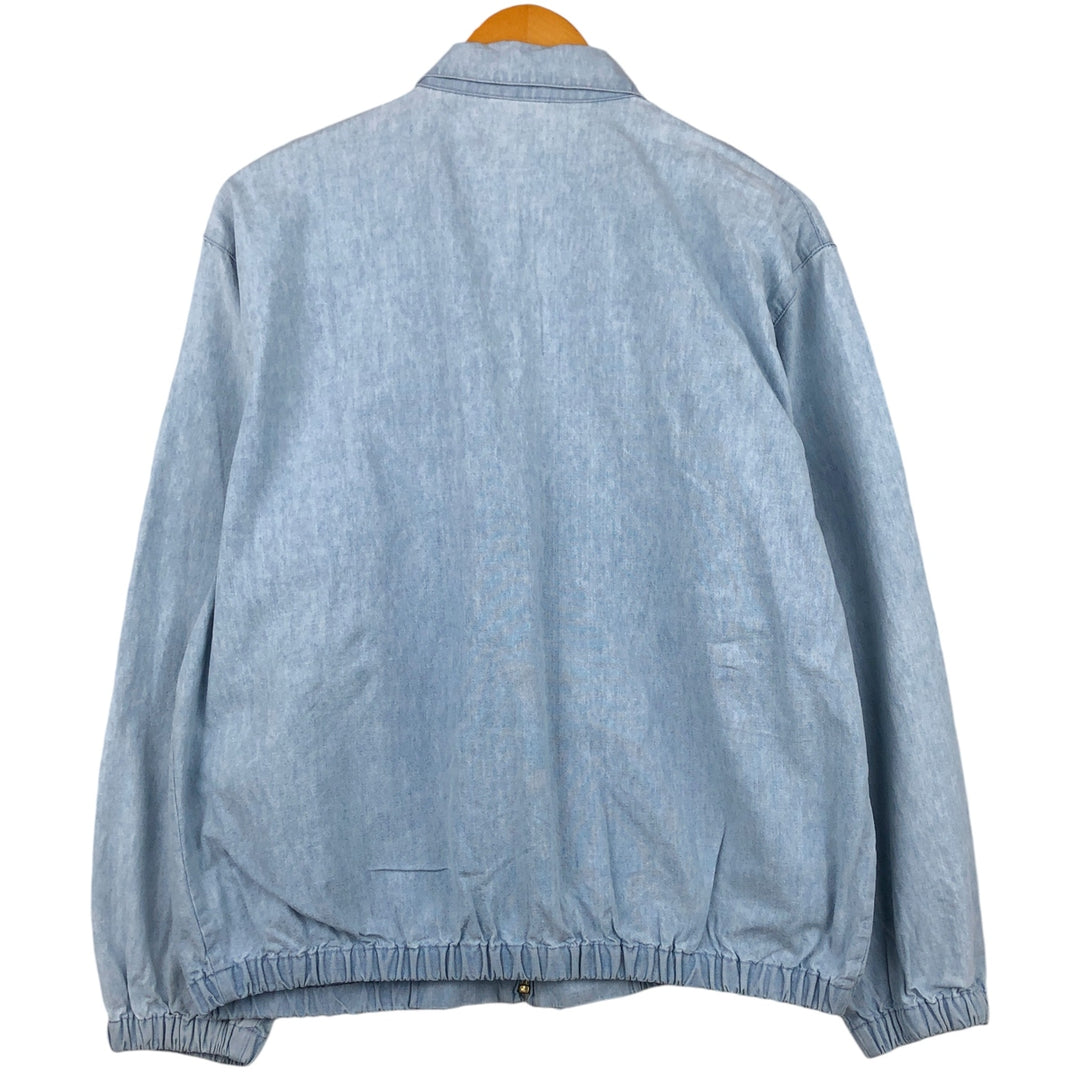 Ralph Lauren POLO by Ralph Lauren Chambray Swing Top Sports Jacket, Men's Size Medium cotton blue type Vintage Second Hand