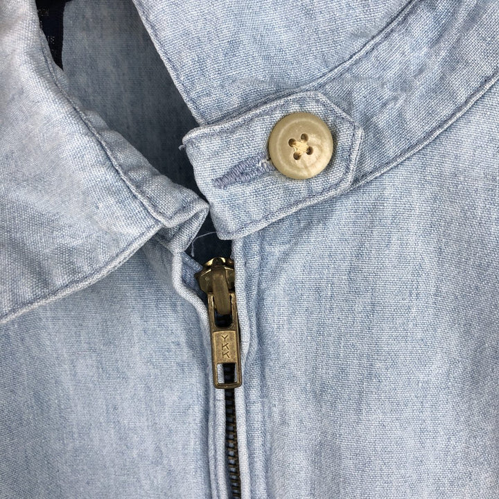 Ralph Lauren POLO by Ralph Lauren Chambray Swing Top Sports Jacket, Men's Size Medium cotton blue type Vintage Second Hand