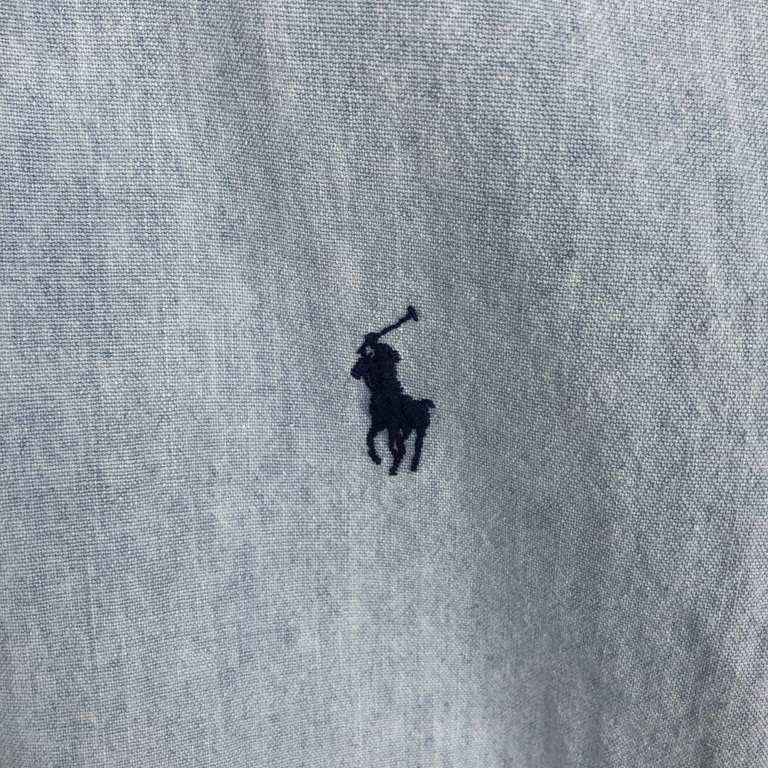 Ralph Lauren POLO by Ralph Lauren Chambray Swing Top Sports Jacket, Men's Size Medium cotton blue type Vintage Second Hand