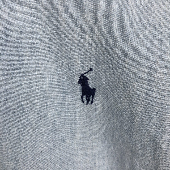 Ralph Lauren POLO by Ralph Lauren Chambray Swing Top Sports Jacket, Men's Size Medium cotton blue type Vintage Second Hand