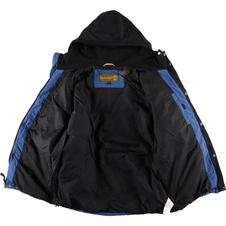 Timberland padded parka puffer jacket, men's size M Nylon blue type Vintage Second Hand