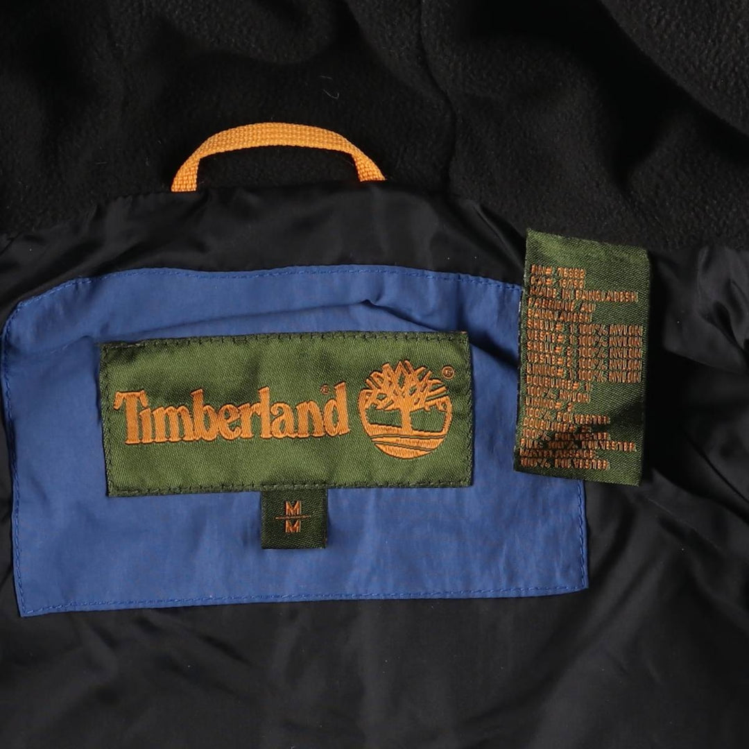 Timberland padded parka puffer jacket, men's size M Nylon blue type Vintage Second Hand