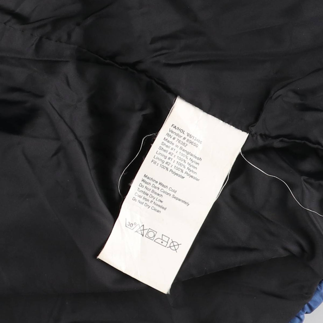 Timberland padded parka puffer jacket, men's size M Nylon blue type Vintage Second Hand