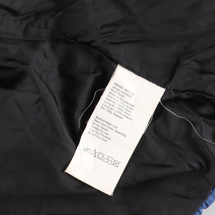 Timberland padded parka puffer jacket, men's size M Nylon blue type Vintage Second Hand