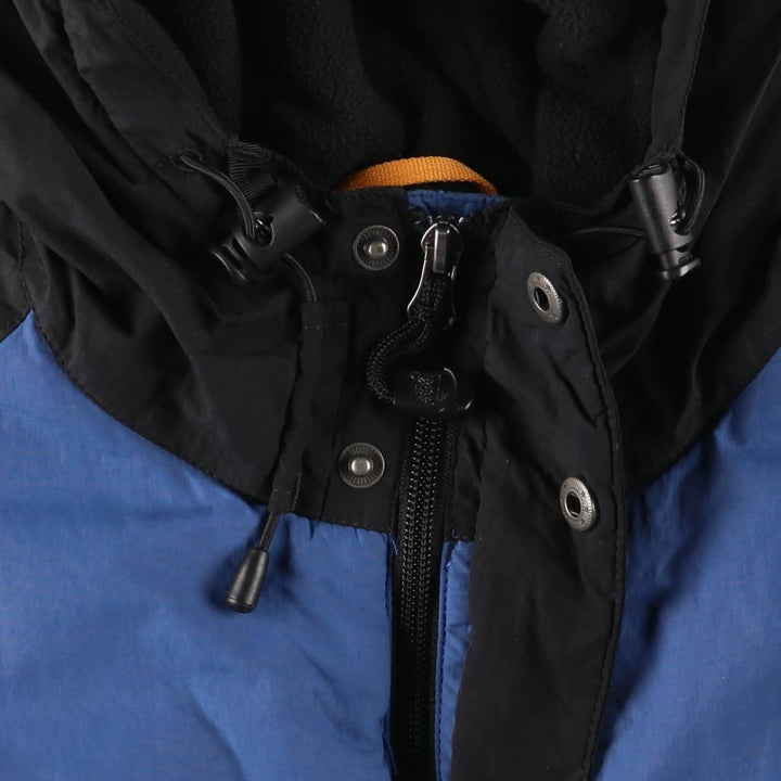 Timberland padded parka puffer jacket, men's size M Nylon blue type Vintage Second Hand