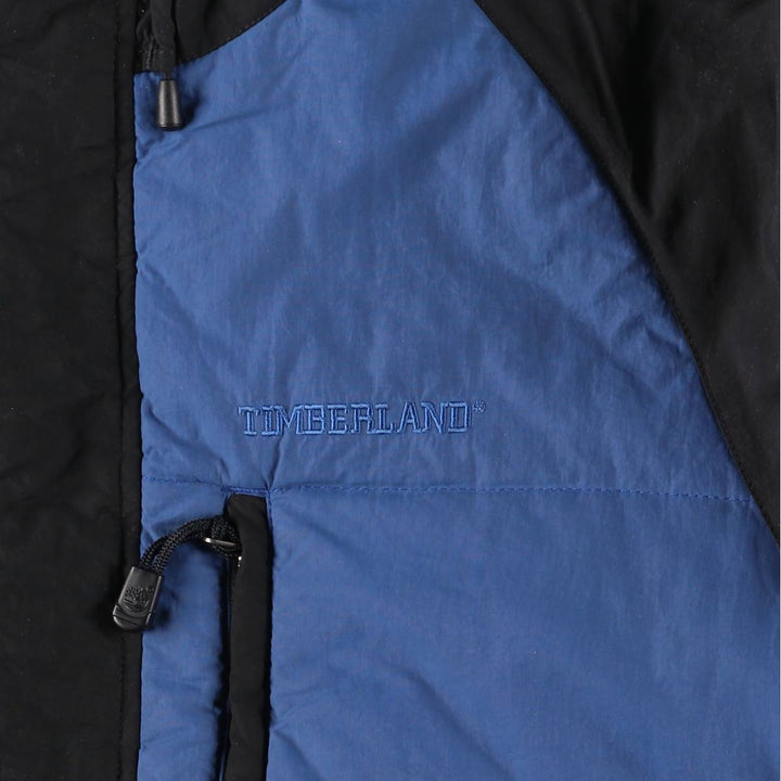 Timberland padded parka puffer jacket, men's size M Nylon blue type Vintage Second Hand