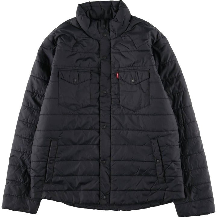 Levi's padded puffer jacket, men's size L Nylon navy blue type Vintage Second Hand