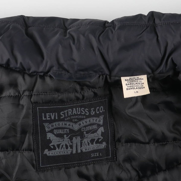 Levi's padded puffer jacket, men's size L Nylon navy blue type Vintage Second Hand