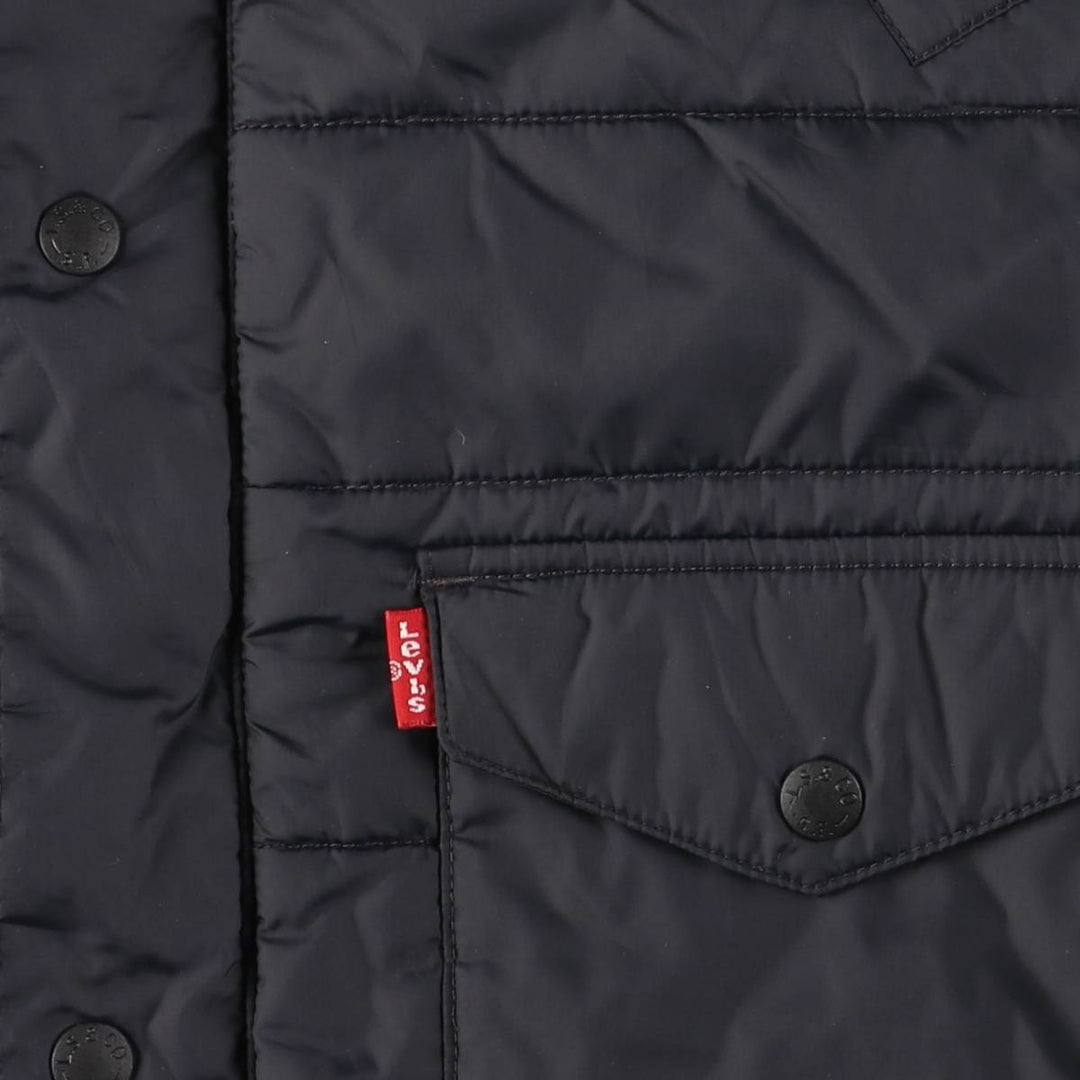 Levi's padded puffer jacket, men's size L Nylon navy blue type Vintage Second Hand