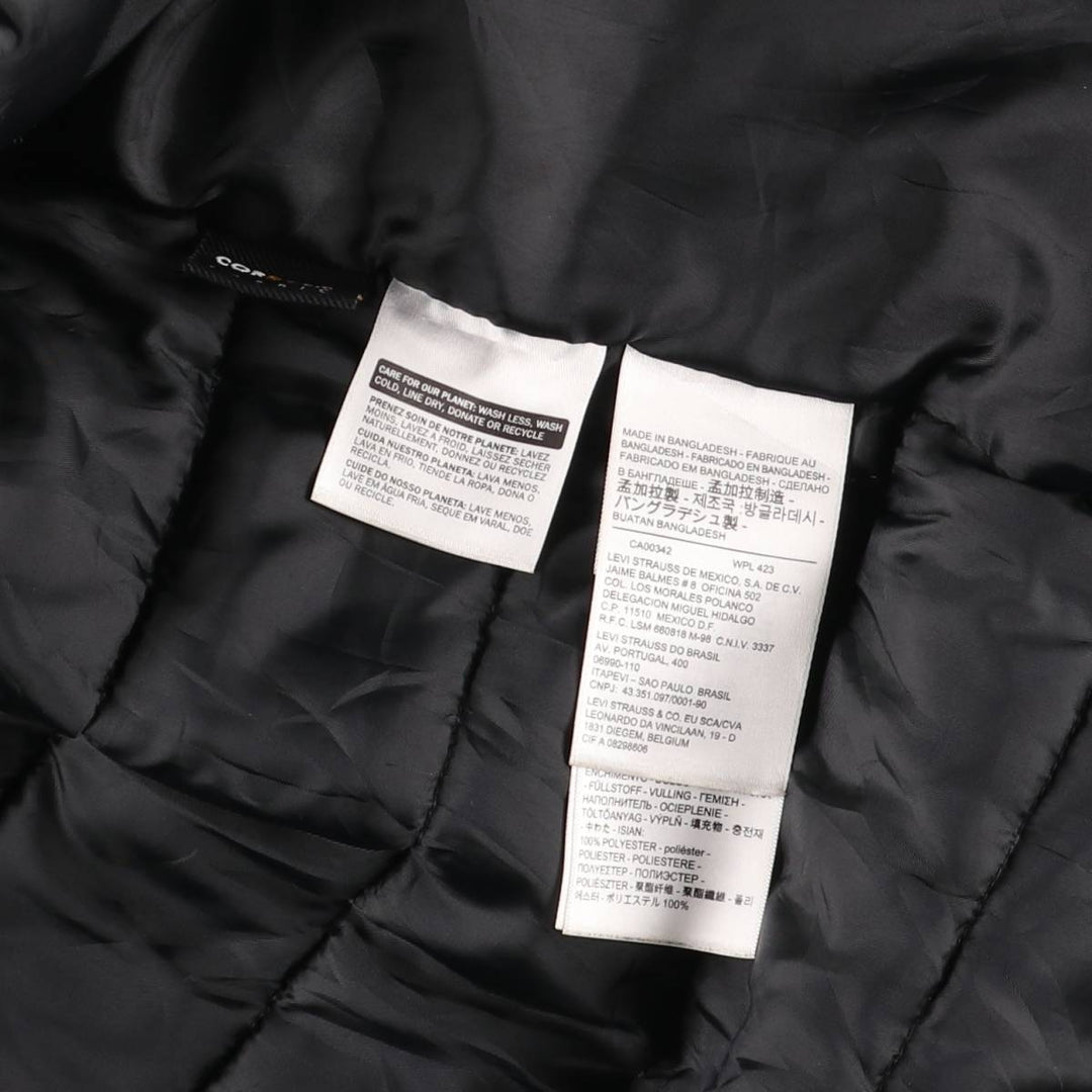 Levi's padded puffer jacket, men's size L Nylon navy blue type Vintage Second Hand