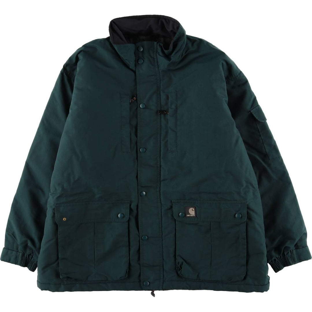 Carhartt padded puffer jacket, men's size XL Nylon Green type dark green Vintage Second Hand
