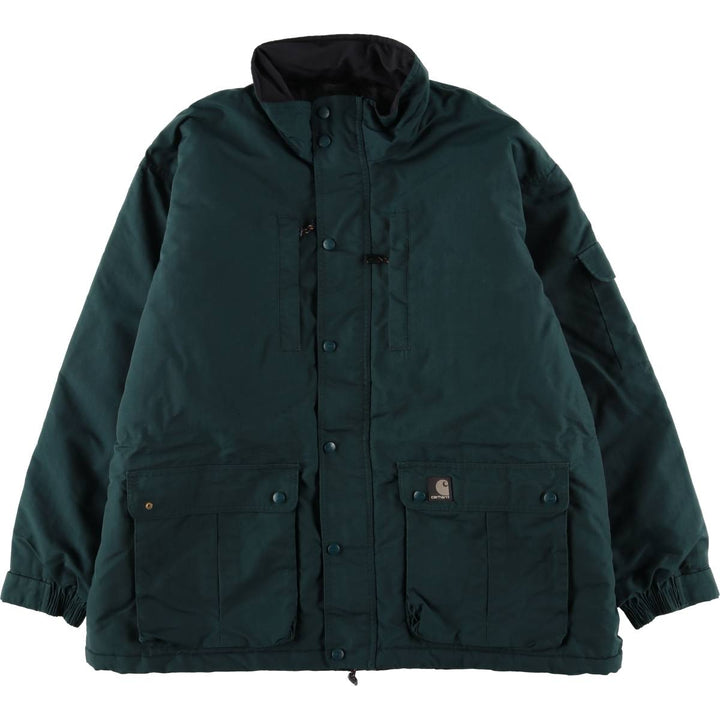 Carhartt padded puffer jacket, men's size XL Nylon Green type dark green Vintage Second Hand