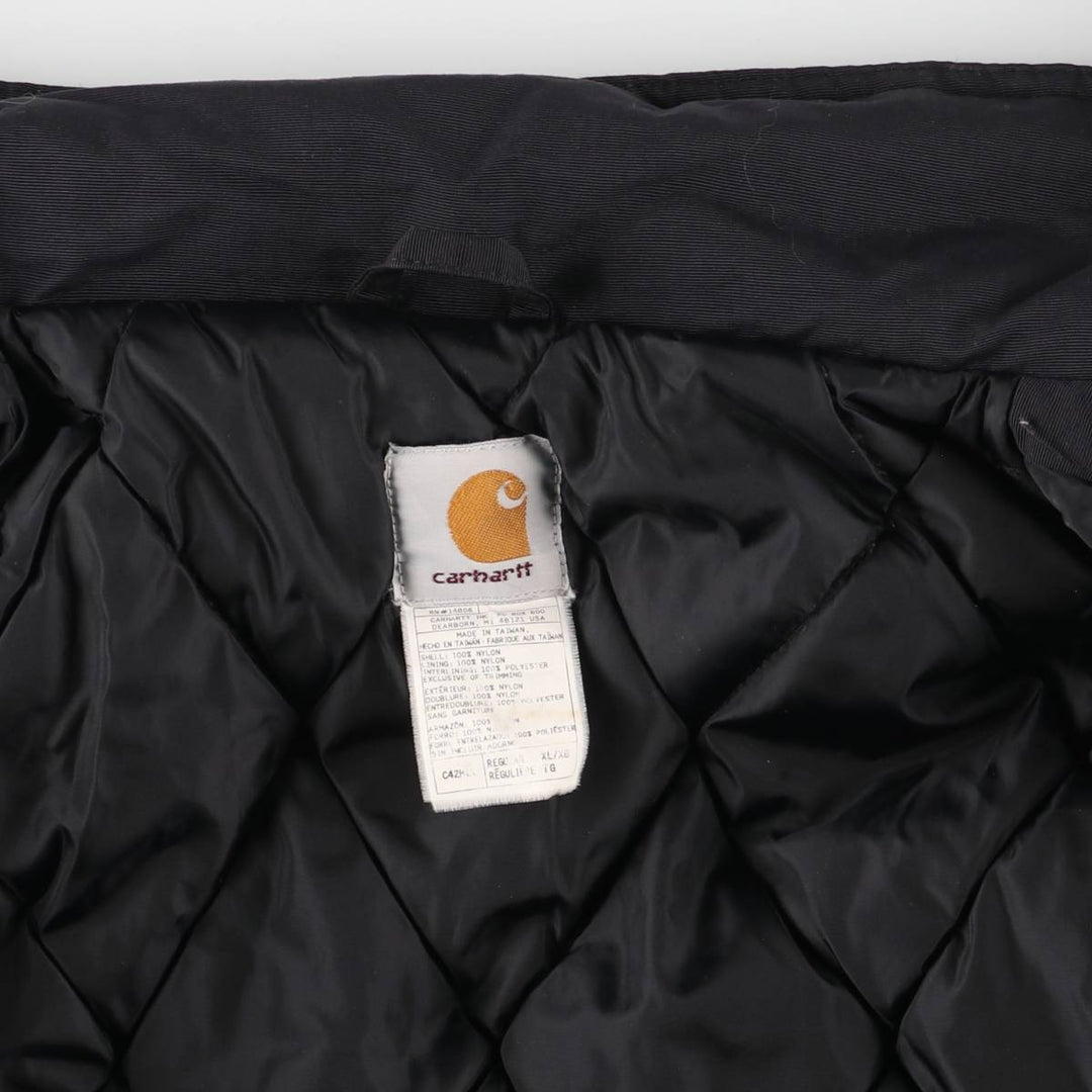 Carhartt padded puffer jacket, men's size XL Nylon Green type dark green Vintage Second Hand