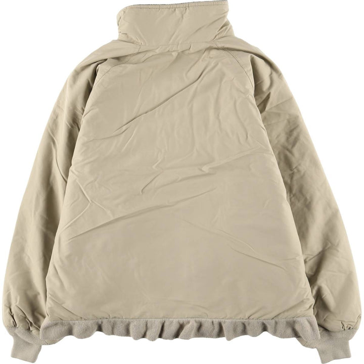 90s-00'S LANDS' END padded puffer jacket, men's size L Nylon beige type brown Vintage Second Hand