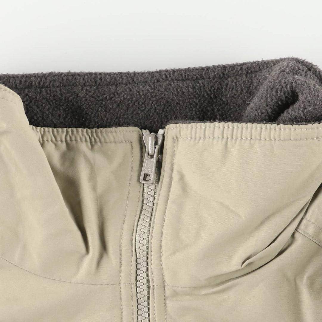 90s-00'S LANDS' END padded puffer jacket, men's size L Nylon beige type brown Vintage Second Hand