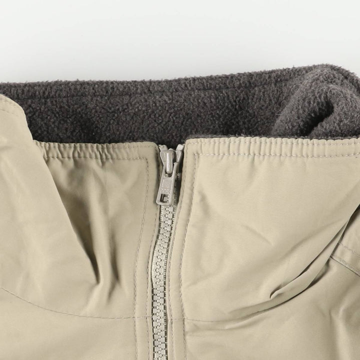 90s-00'S LANDS' END padded puffer jacket, men's size L Nylon beige type brown Vintage Second Hand