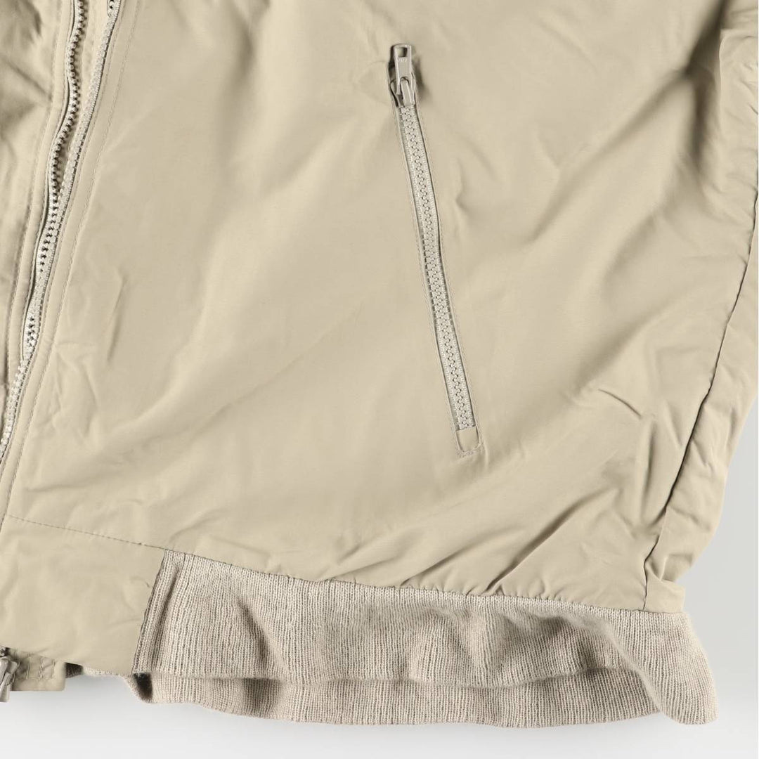 90s-00'S LANDS' END padded puffer jacket, men's size L Nylon beige type brown Vintage Second Hand