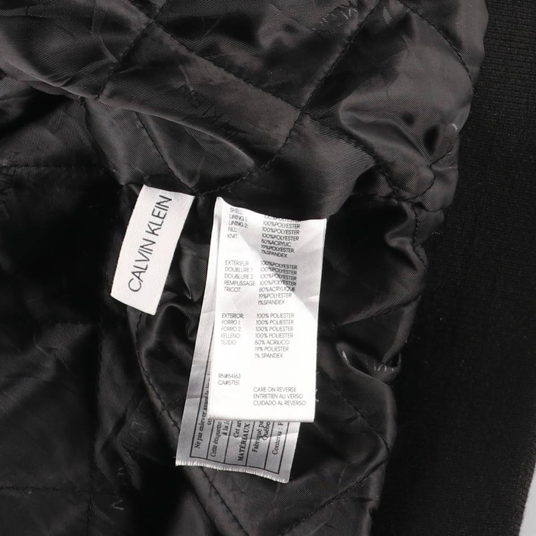 Calvin Klein Ripstop Padded Puffer Jacket, Men's Size M polyester black type Vintage Second Hand