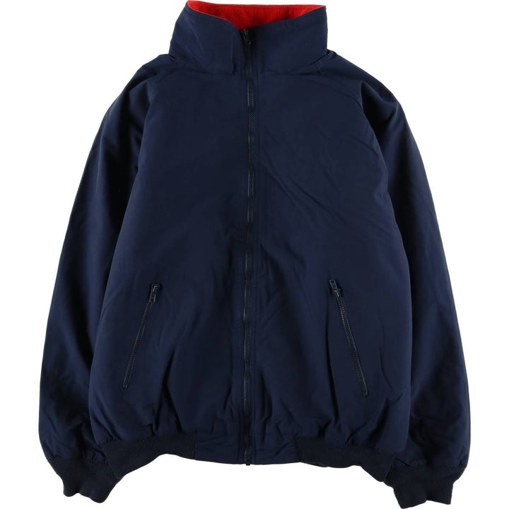 St. John's Bay Men's Padded Puffer Jacket, Size L Nylon navy blue type Vintage Second Hand