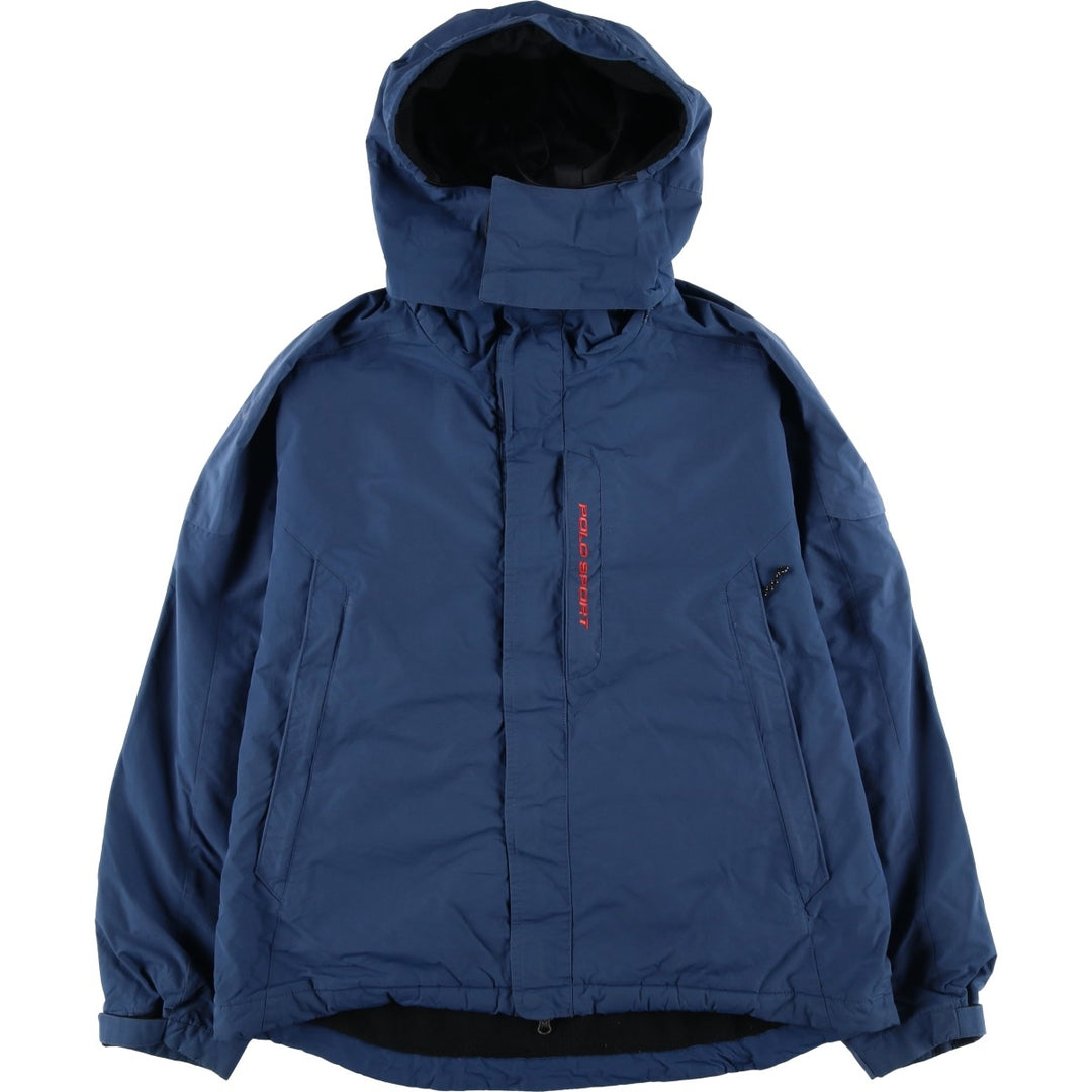 90'S Ralph Lauren POLO SPORT Stars and Stripes Print Puffer Jacket, Men's Size L Nylon navy blue type Vintage Second Hand