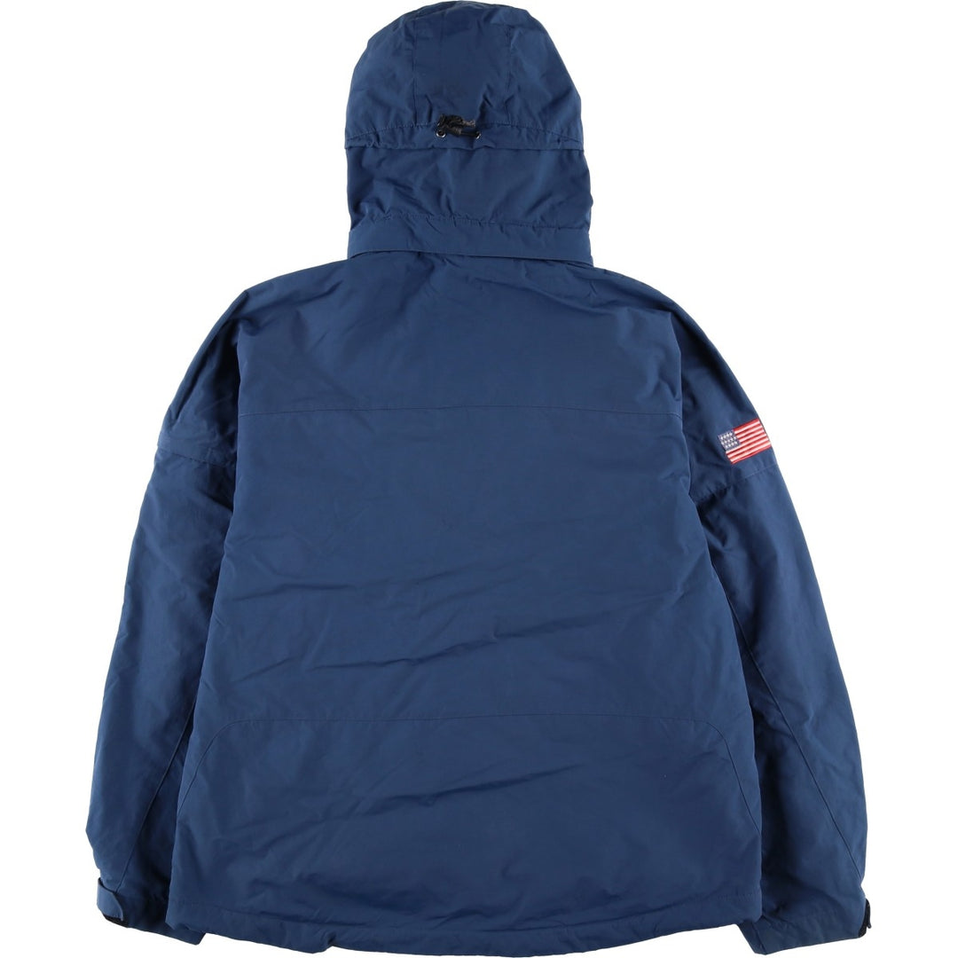 90'S Ralph Lauren POLO SPORT Stars and Stripes Print Puffer Jacket, Men's Size L Nylon navy blue type Vintage Second Hand