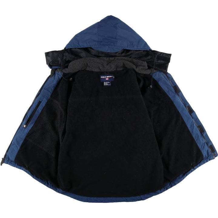 90'S Ralph Lauren POLO SPORT Stars and Stripes Print Puffer Jacket, Men's Size L Nylon navy blue type Vintage Second Hand