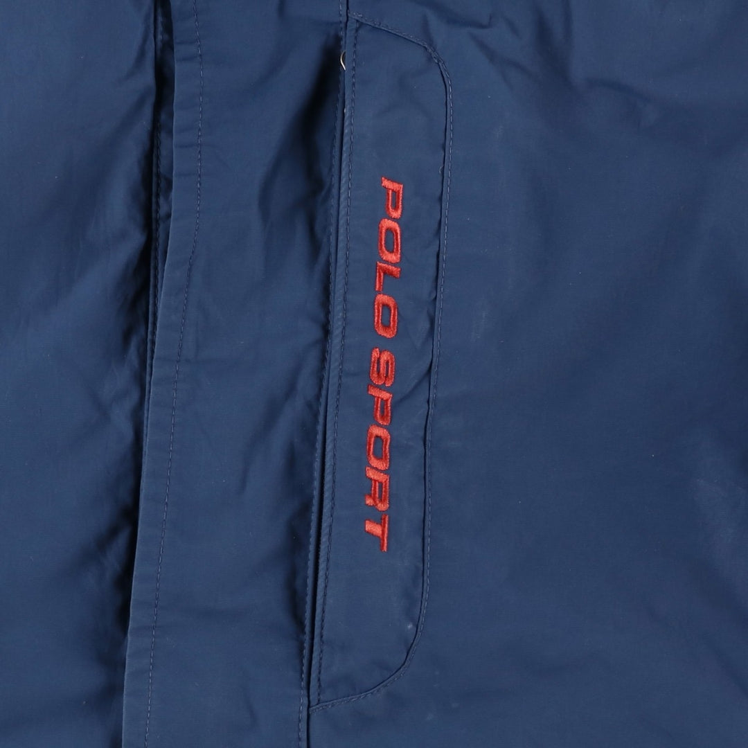 90'S Ralph Lauren POLO SPORT Stars and Stripes Print Puffer Jacket, Men's Size L Nylon navy blue type Vintage Second Hand