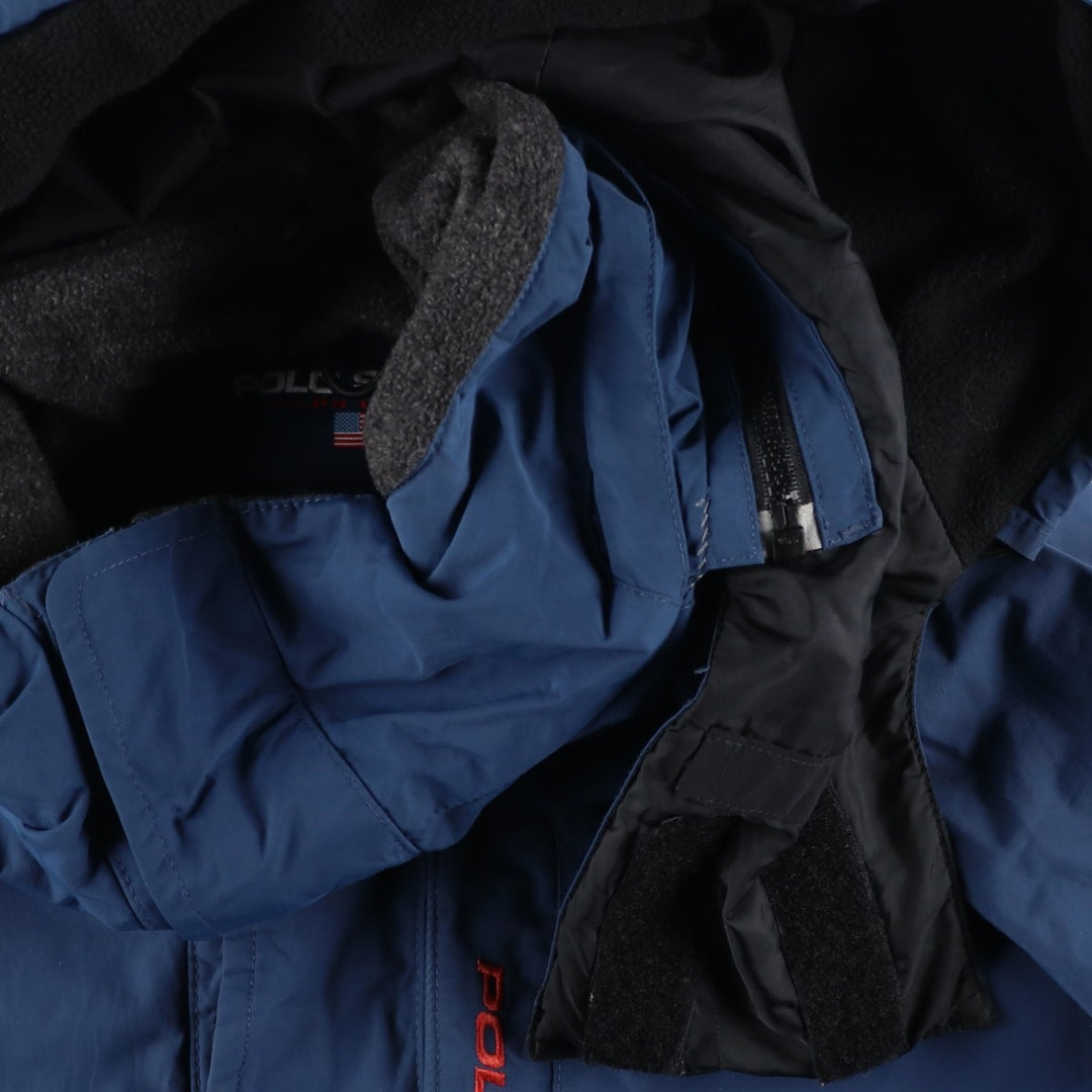 90'S Ralph Lauren POLO SPORT Stars and Stripes Print Puffer Jacket, Men's Size L Nylon navy blue type Vintage Second Hand