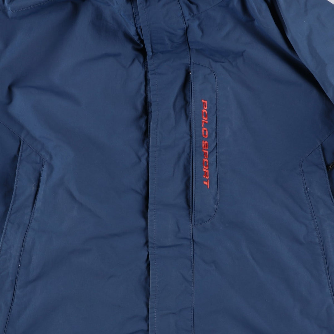 90'S Ralph Lauren POLO SPORT Stars and Stripes Print Puffer Jacket, Men's Size L Nylon navy blue type Vintage Second Hand