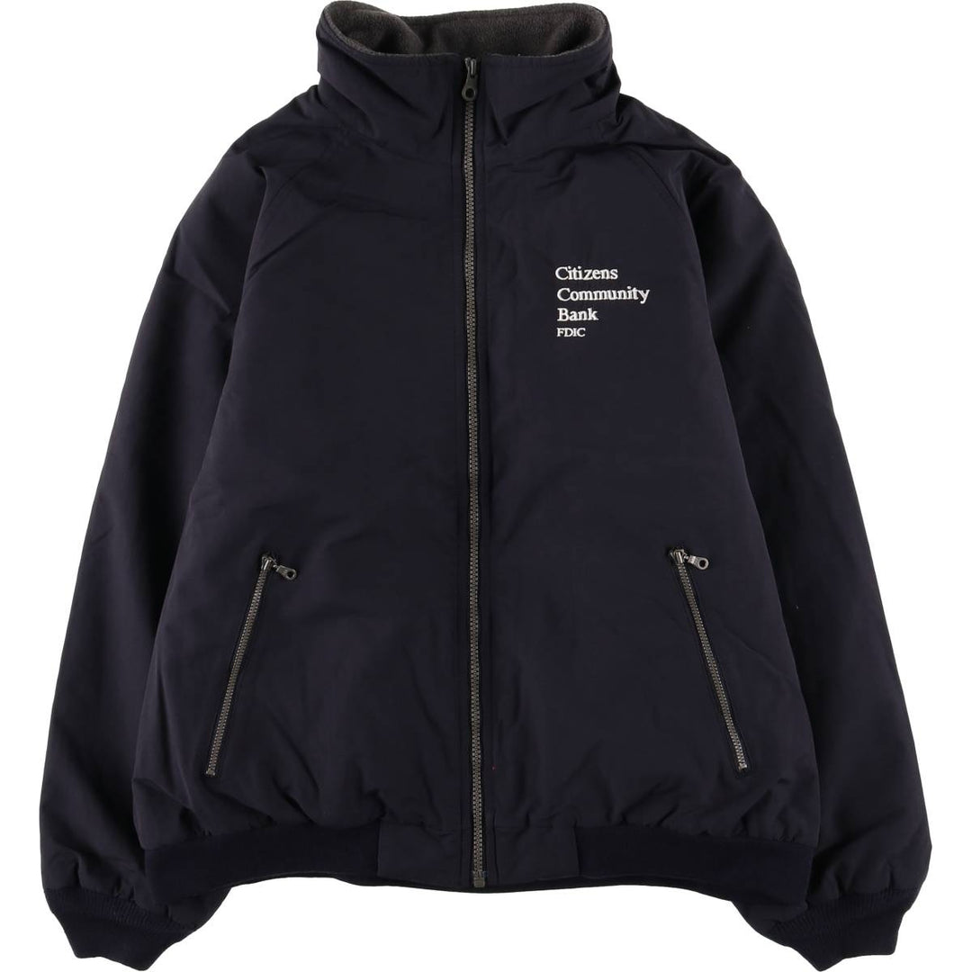 2000'S Lands' End padded puffer jacket, men's size L Nylon navy blue type Vintage Second Hand