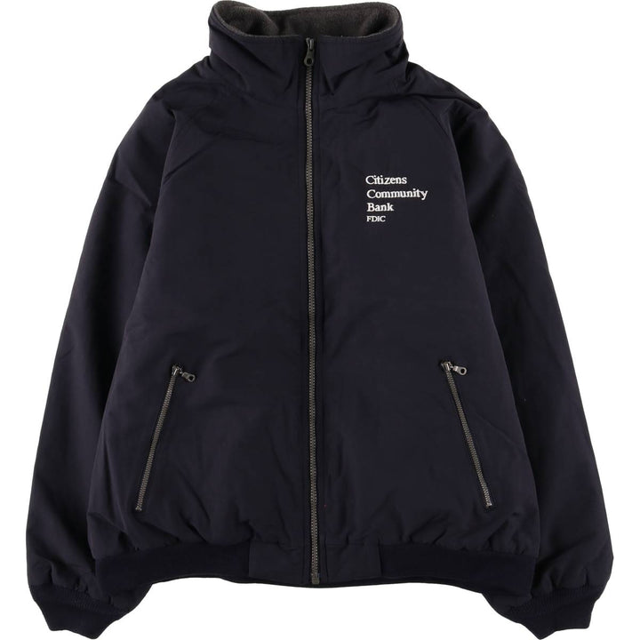 2000'S Lands' End padded puffer jacket, men's size L Nylon navy blue type Vintage Second Hand