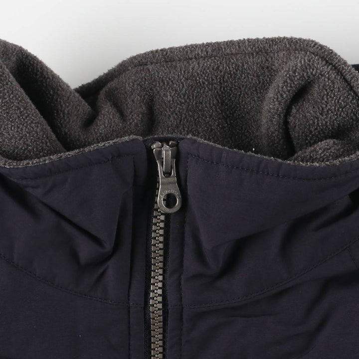 2000'S Lands' End padded puffer jacket, men's size L Nylon navy blue type Vintage Second Hand