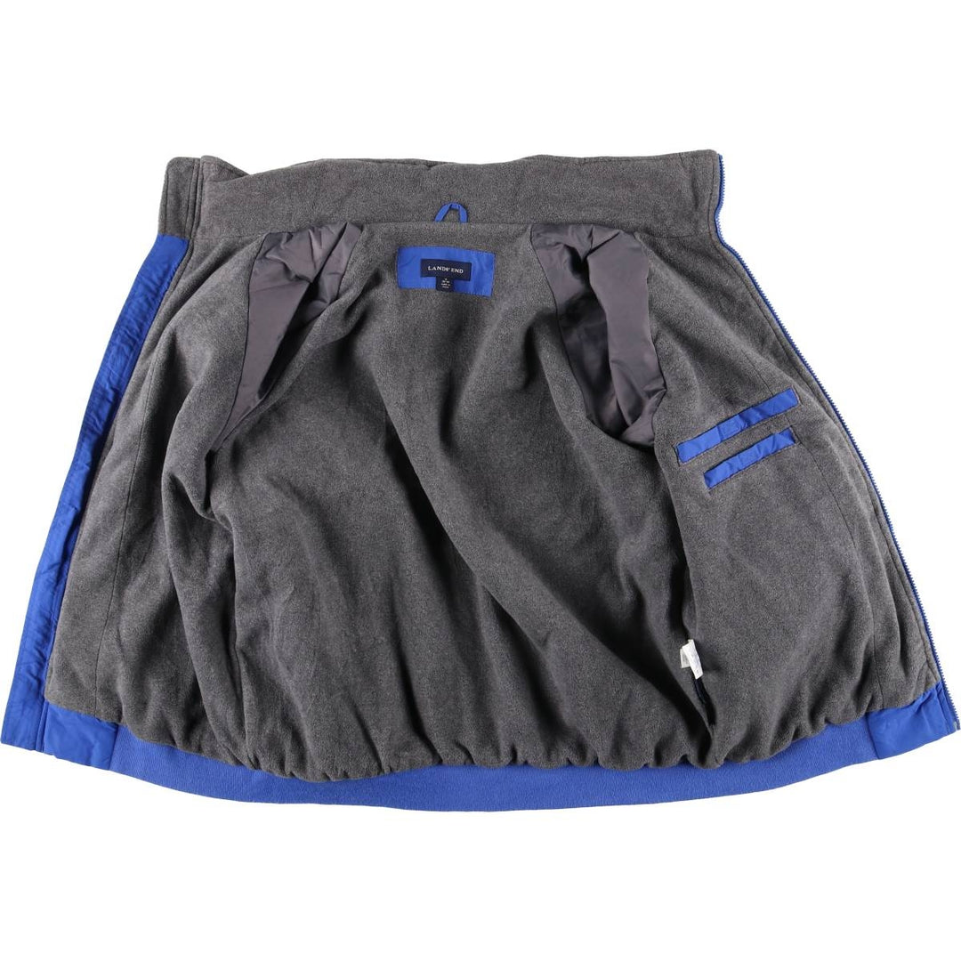 2000'S LANDS' END padded puffer jacket, men's size M Nylon blue type Vintage Second Hand