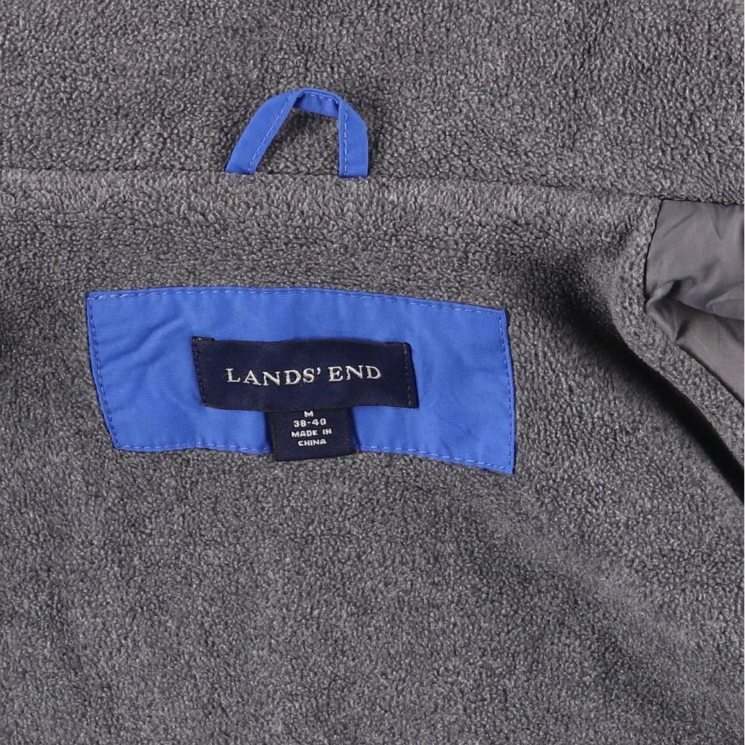 2000'S LANDS' END padded puffer jacket, men's size M Nylon blue type Vintage Second Hand