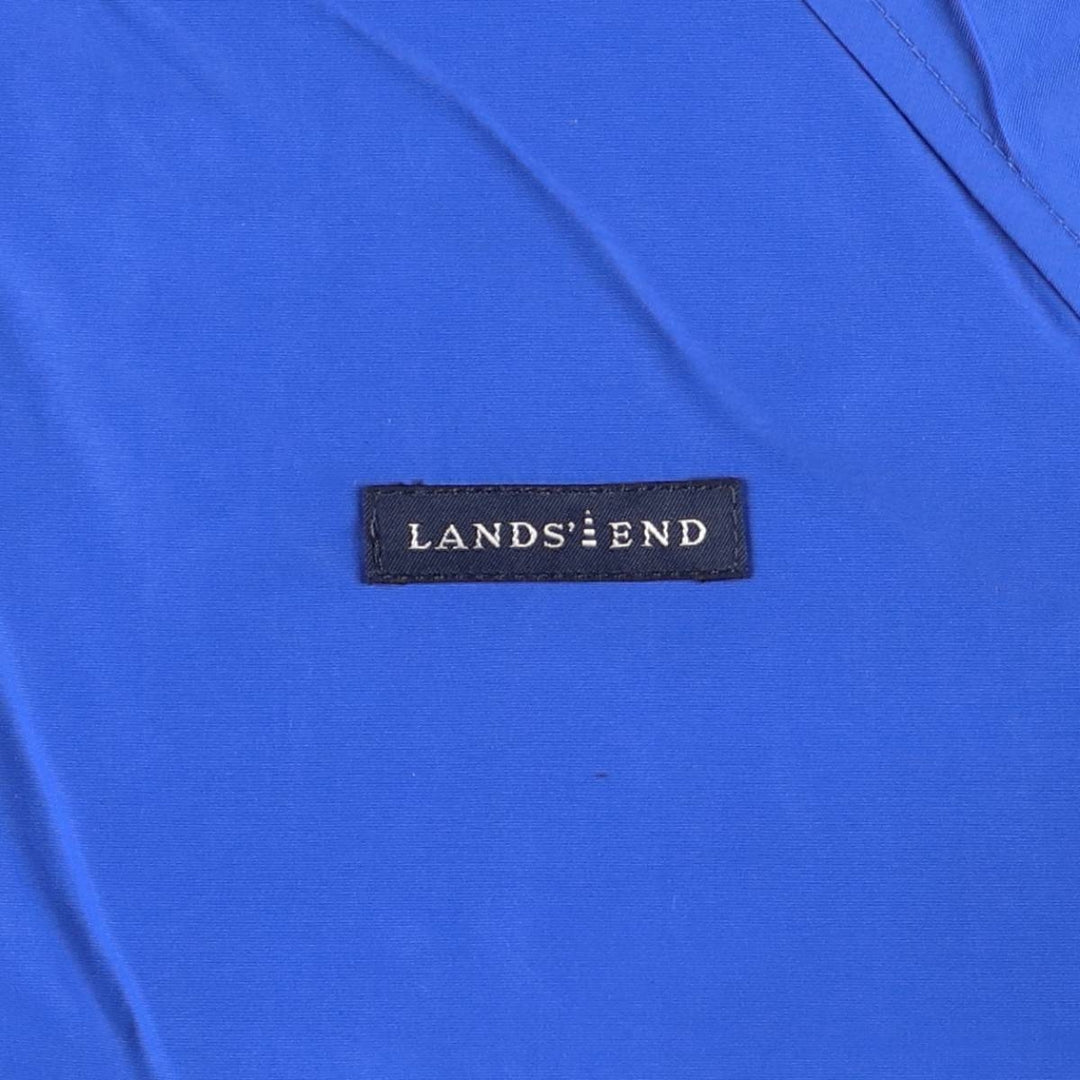 2000'S LANDS' END padded puffer jacket, men's size M Nylon blue type Vintage Second Hand