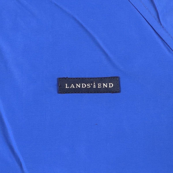 2000'S LANDS' END padded puffer jacket, men's size M Nylon blue type Vintage Second Hand