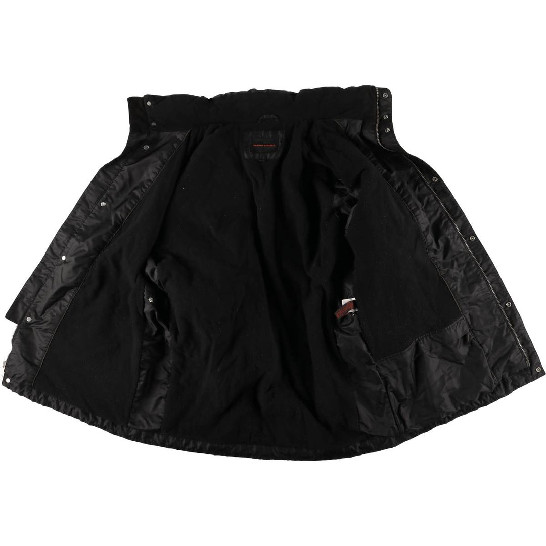 2000'S Banana Republic padded puffer jacket, men's size XL Polyurethane black type Vintage Second Hand