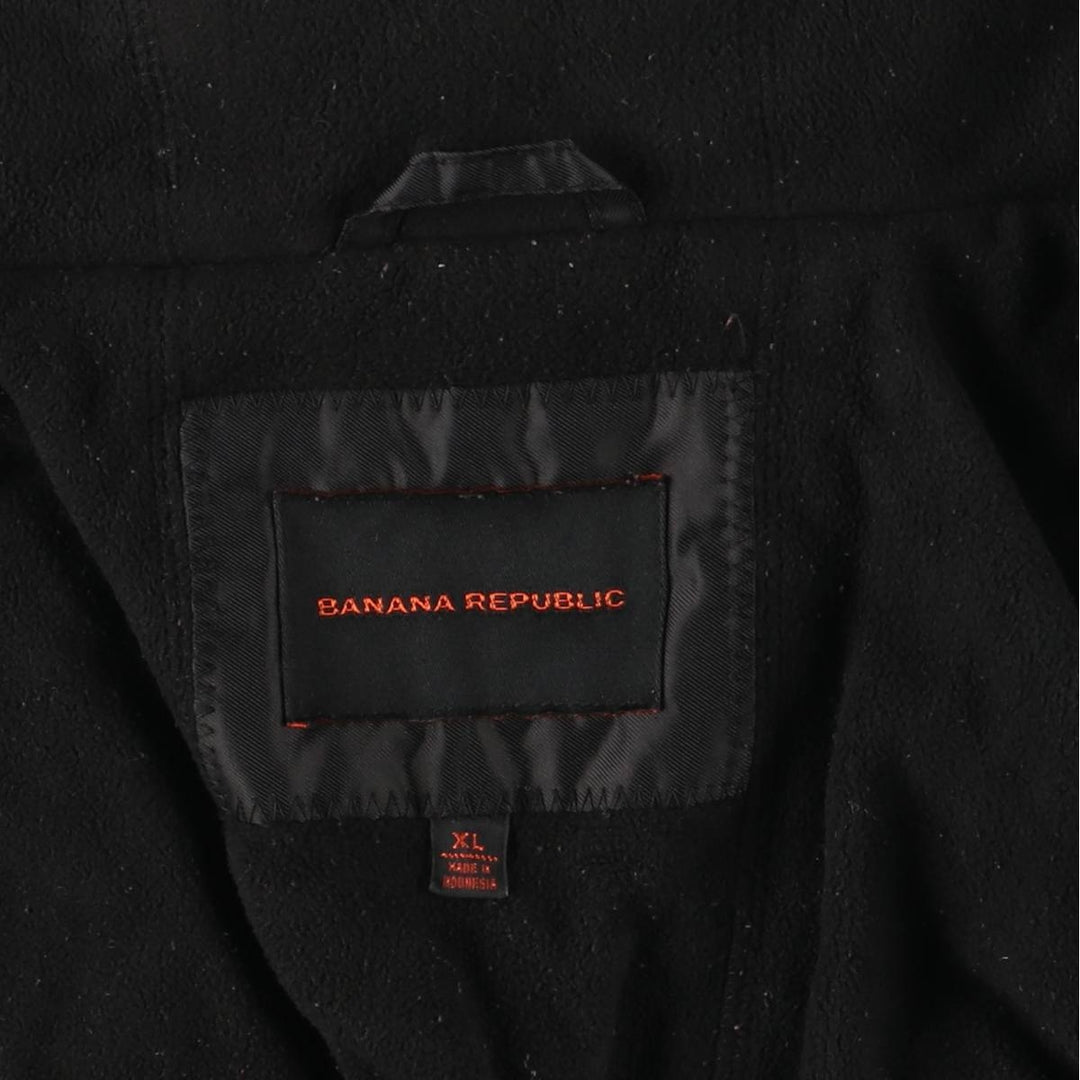 2000'S Banana Republic padded puffer jacket, men's size XL Polyurethane black type Vintage Second Hand