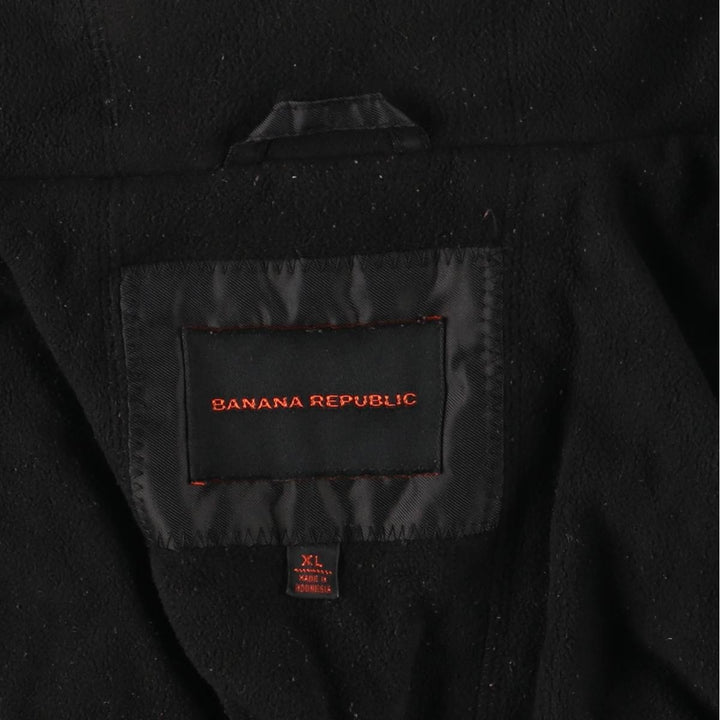 2000'S Banana Republic padded puffer jacket, men's size XL Polyurethane black type Vintage Second Hand